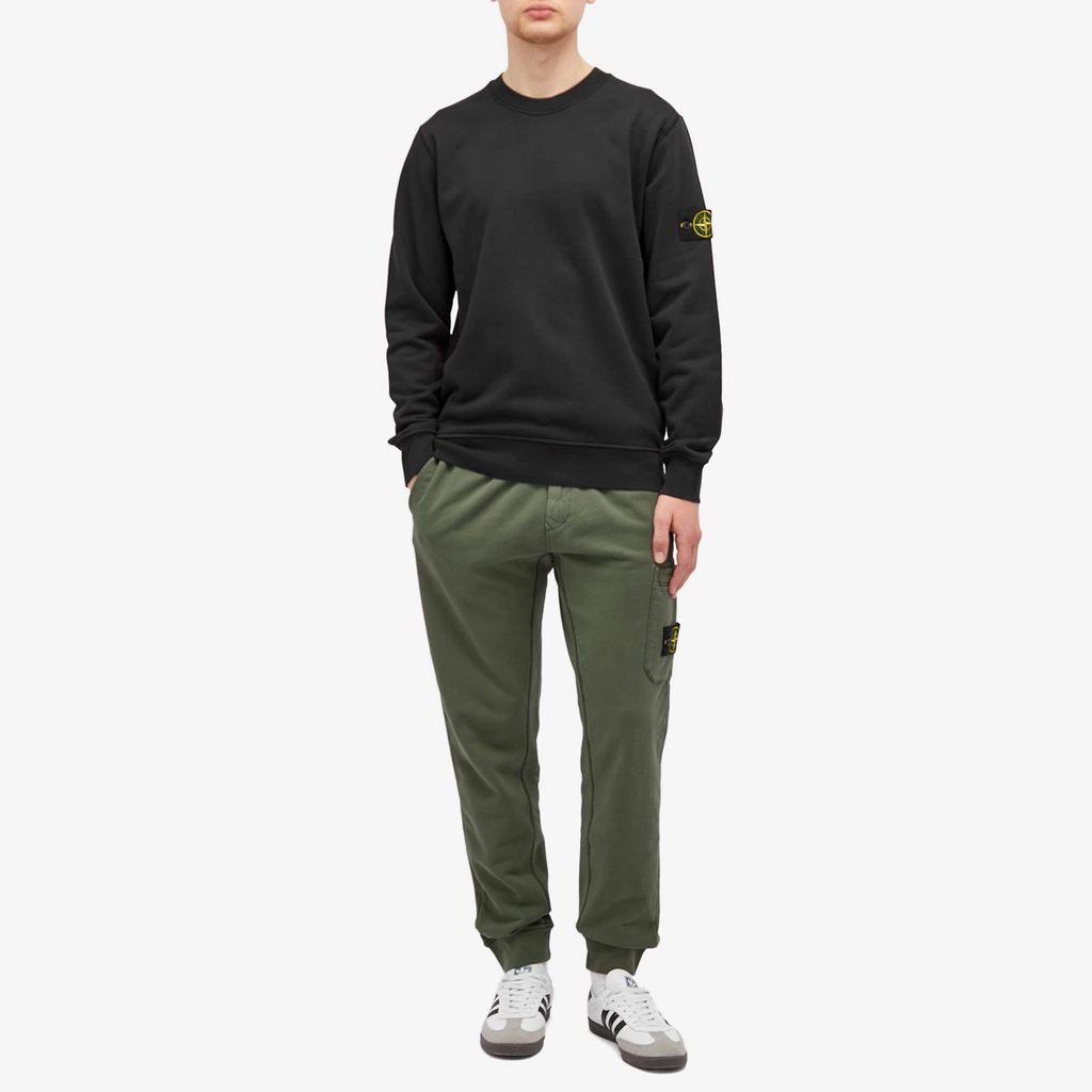 Stone Island Men's Garment Dyed Crew Sweatshirt Black